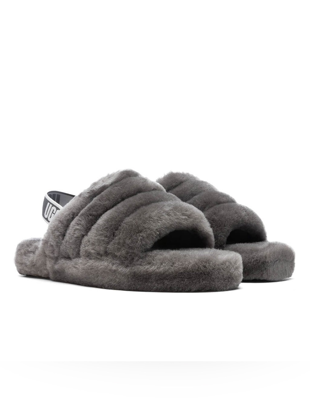 UGG Fluff Yeah Slides Gray Size 5